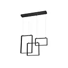 Barre Plafonnier Suspendu LED Kendal Lighting Quadron PF93-3LBR-BLK 27W 3-lumières noir