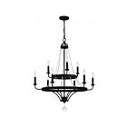 Chandelier Adelaide Quoizel Lighting ADL5030MBK 960W 9 lumières Noir mat