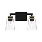 Quoizel Lighting Almany ALY8615MBK 2-Lumières Noir mat 200W Luminaire de vanité