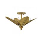 Plafonnier semi encastré Bayley Quoizel Lighting BAY1718AB 240W 4 Lumières Laiton vieilli