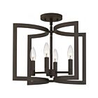Plafonnier semi encastré Quoizel Lighting BEU1712OZ Beaufain 4-Lumières 240W Bronze ancien