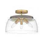 Plafonnier semi encastré Quoizel Lighting BKT1713LG Burkett 3-Lumières 180W Or clair