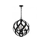 Suspendu Blacksmith Quoizel Lighting BMS2820EK 240W 4 Lumières Noir de terre