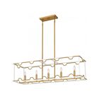 Quoizel Lighting BNK542W Brinkman 4-Lumières 240W Laiton vieilli Luminaire pour îlot