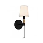 Quoizel Lighting Bayside BYL8705MBK 1-Lumière Noir mat Applique murale