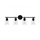 Quoizel Lighting CAP8632MBK 4 lumières Noir mat 400W Caputo Applique de salle