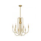 Chandelier Cabry Quoizel Lighting CBR5028BWS 860W 8 lumières Laiton météorisé brossé