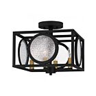 Plafonnier semi encastré Quoizel Lighting CHT1712EK Chalamont 4-Lumières 240W Terre noire