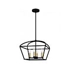 Suspendu Concho Bay Quoizel Lighting COB2816MBK 240W 4 lumières Noir mat