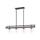 Lustre d'île Dobbs Quoizel Lighting DBS440OZ 460W 4 lumières Vieux Bronze