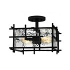 Plafonnier semi encastré Daphne Quoizel Lighting DPN1713MBK 200W 2 Lumières Noir mat