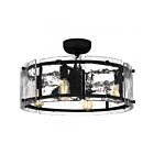 Ventilateur de plafond 24.25" Quoizel Lighting Fortress FTS3124EK 32W Terre noire