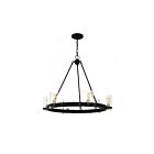 Quoizel Lighting GLC5028MBK Gloucester 6-lumières 360W Noir mat Lustre