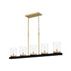 Lustre d'île Greeley Quoizel Lighting GRL539MBK 5100W 5 lumières Noir mat