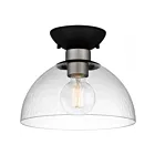 Plafonniers Quoizel Lighting HLY1610BN Halsey 1-Lumières 100W Nickel brossé