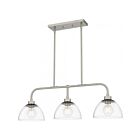 Lustre d'île Halsey Quoizel Lighting HLY336BN 360W 3 lumières Nickel brossé