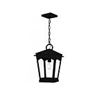 Quiozel Lighting HUK1510EK Frankie 3-lumières 100 Watt Noir Terre Suspendu