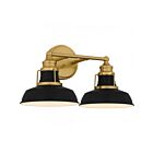 Quoizel Lighting HUX8616AB 2 lumières Laiton vieilli 200W Huxley Applique de salle