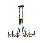 Lustre d'île Legare Quoizel Lighting LGR636MBK 660W 6 lumières Noir mat