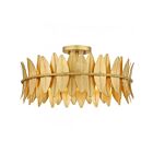 Quoizel Lighting LIZ1720GFL Liza 4-Lumières 240W Feuille d'or Plafonnier semi encastré