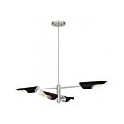 Quoizel Lighting LOI444BWS Leoni 4-Lumières 240W Laiton brossé et vieilli Luminaire pour îlot