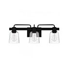 Quoizel Lighting LYD8624MBK 3 lumières Noir mat 300W Lydia Applique de salle