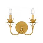 Quoizel Lighting MAA8712GFL Maria 120W Feuille d'or Applique murale