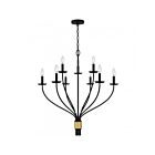 Quoizel Lighting MAG5032MBK Margaret 9-Lumières 540W Noir mat Lustre