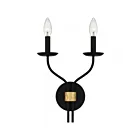 Quoizel Lighting Margaret MAG8711MBK 2-Lumières Noir mat Applique murale