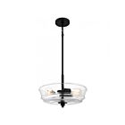 Suspendu McIntire Quoizel Lighting MCI2815MBK 300W 3 lumières Noir mat