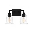Luminaire de vanité à McIntire Quoizel Lighting MCI8614MBK 2-Lumières 200W Noir mat