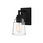 Applique murale Quoizel Lighting MCI8705MBK McIntire 1-Lumière 100W Noir mat