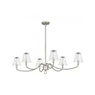 Quoizel Lighting MCK644BN McKinney 6-Lumières 360W Nickel brossé Lustre