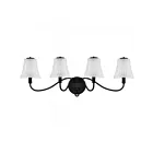 Quoizel Lighting MCK8631MBK McKinney 4-Lumièress 240W Noir mat Lampe de bain