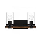 Luminaire de vanité à Nottinghill Quoizel Lighting NTH8615MBK 2-Lumières 200W Noir mat