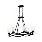 Lustre d'île Overlook Quoizel Lighting OLK632EK 6100W 6 lumières Terre noire