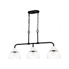 Lustre d'île Otten Quoizel Lighting OTN336MBK 300W 3 lumières Noir mat
