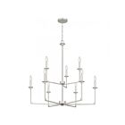 Chandelier Prescott Quoizel Lighting PRC5232BN 960W 9 lumières Nickel brossé