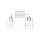 Luminaire de vanité à Prescott Quoizel Lighting PRC8616BN 2-Lumières 200W Nickel brossé