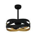 Quoizel Lighting QFA6771MBK Zito 3-Lumières 18W Noir mat Fandelier