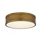 Quoizel Lighting QFL5224WS Ahoy Laiton vieilli Plafonnier semi-encastré