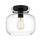 Plafonnier Quoizel Lighting QFL5587MBK Lorah 60W 1-Lumière Noir mat