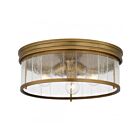 Quoizel Lighting QFL6743WS Theodora 3-Lumières 300W Laiton patiné Plafonnier semi-encastré