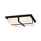Quoizel Lighting QFL6761MBK Armstrong Noir mat Plafonnier semi-encastré