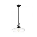 Suspendu Haven Quoizel Lighting QP5584MBK 100W 1-Lumière Noir mat