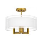 Plafonnier semi encastré Quoizel Lighting QSF5576AB 3-Lumières 180W Laiton vieilli