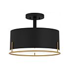Plafonnier semi encastré Quoizel Lighting QSF5580MBK 3-Lumières 300W Noir mat