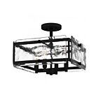 Plafonnier semi encastré Quoizel Lighting QSF5594EK 4-Lumières 240W Terre noire