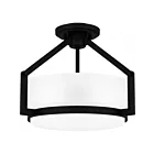 Plafonnier semi encastré Quoizel Lighting QSF5598MBK Collinham 2-Lumières 200W Noir mat