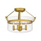 Plafonnier semi encastré Quoizel Lighting QSF5602AB 4-Lumières 240W Laiton vieilli
